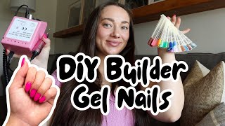 BUILDER GEL NAILS TUTORIAL How to Do Your Own Nails at Home Hard Gel Poly Gel Luminary [upl. by Akfir]