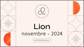 Horoscope Lion ♌️ Novembre 2024 🦉 par Christine Haas [upl. by Anirdnaxela]