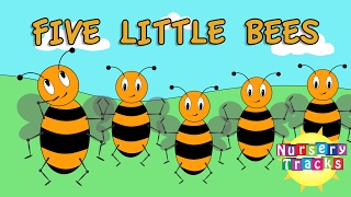 Five Little Bees  Count to Ten  Busy Bees  NurseryTracks [upl. by Files]