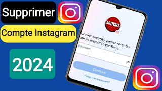 Comment supprimer votre compte Instagram 2024  Supprimer un compte Instagram [upl. by Tocs]