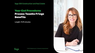 Sage 300 Construction and Real Estate  Process Taxable Fringe Benefits [upl. by Ogait361]