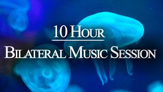 10 HR Dark Screen  Bilateral Music  Release Stress Anxiety PTSD  EMDR Brainspotting [upl. by Baoj]