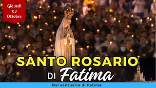 Santo Rosario di Fatima  Oggi Giovedì 3 Ottobre 2024  Misteri Luminosi [upl. by Eiffe144]