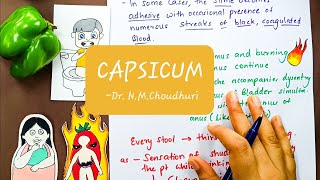 Capsicum🫑  From Dr N M Choudhuris Materia Medica [upl. by Shannon]