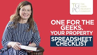 One for the Property Geeks  Your Property Spreadsheet Checklist [upl. by Kalil]