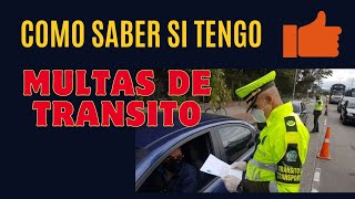 Como saber si tengo multas de transito [upl. by Perren]