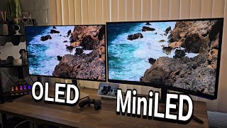 Samsung G8 OLED vs Neo G8 MiniLED [upl. by Accemahs911]