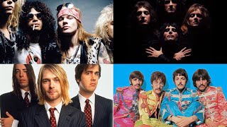 Top 100 Greatest Rock Bands Of All Time [upl. by Eenwahs]