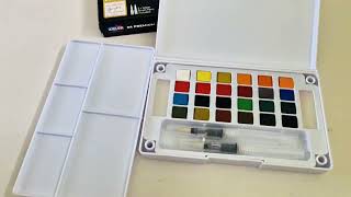 Unboxing video for our PREMIUM 24 half pan watercolour set [upl. by Gaudette]