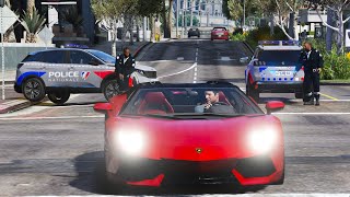 GTA 5 JE FUIT LA POLICE EN LAMBORGHINI  CEST INCROYABLE [upl. by Ramed543]