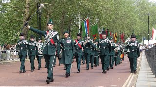 The Band Bugles Pipes and Drums of the Royal Irish Regiment  Combined Irish Regiments Cenotaph [upl. by Eimma]