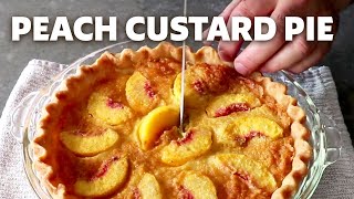 How to Make Peach Custard Pie  Food Wishes [upl. by Rozamond]