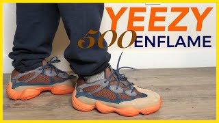 Watch Before You Buy YEEZY 500 Enflame Review  On Foot [upl. by Crabb]