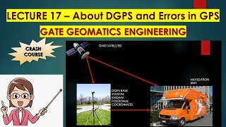 Lecture 17  About DGPS and Error Sources in GPS data GATE GEOMATICS ENGINEERING TUTORIAL GATE [upl. by Onofredo]