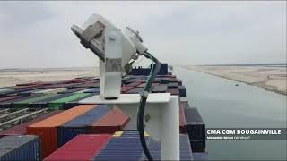 Transit Suez canal  CMA CGM Bougainville [upl. by Albarran]