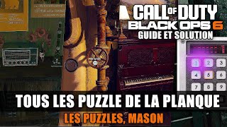 Call Of Duty Black Ops 6  Solution de Tous les PUZZLES amp ÉNIGMES de la Planque 🏆 Les puzzles Mason [upl. by Fayre376]