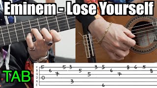 Eminem  Lose Yourself  Guitar Tutorial TAB [upl. by Irreg]