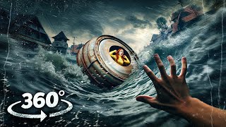 360° Flood Barrel Ride Roller Coaster with Girlfriend VR 360 Video 4K Ultra HD [upl. by Aleirbag497]