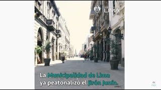 Peatonalización del Centro Histórico Jr Junín [upl. by Ziul111]