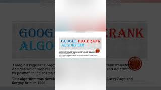 What is Page Rank Algorithm And How It Work searchengineoptimization [upl. by Aneert]