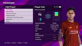 Pes 2020 Stats Firmino FM to PES [upl. by Poirer141]