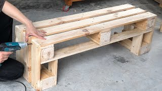 Amazing Woodworking Projects From Old Pallets  How To Make Chairs from Pallets [upl. by Willi]