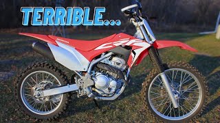 Honda CRF250F Review  Why Its NOT The Right Bike For You [upl. by Eilime]