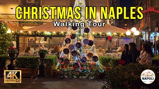 Walking Tour Naples Christmas Day Walk Plebiscito Via toledo 4K UHD virtualnapoli [upl. by Uttasta]