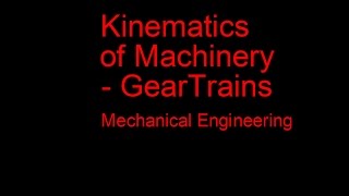 BE Btech 2 2  Kinematics of Machinery  Gear Trains  Mechanical Engineering by Bharath [upl. by Enialed]