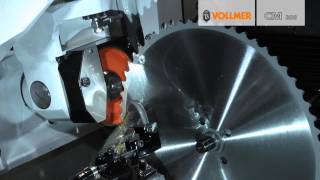 Machine for sharpening circular saws  Machine Concept  VOLLMER CM 200 CMF 200 ND 340 [upl. by Mattox]