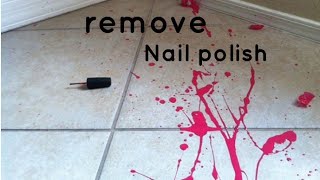 💯Easy way to remove nail polish from tile using perfume [upl. by Seravaj]