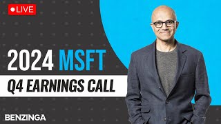 🔴WATCH LIVE Microsoft Q4 2024 Earnings Call  MSFT [upl. by Atsillak]