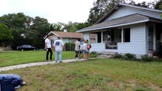 Evicted squatters remove belongings from abandoned home WMNF News [upl. by Ulyram]