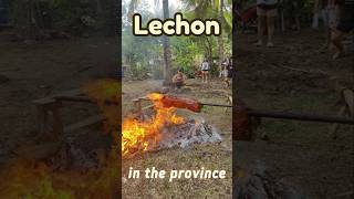 This is how they cook LECHON in the province of Philippines filipinofood lechon [upl. by Small143]