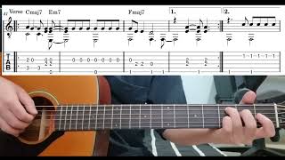 Cirlces Post Malone  Easy Fingerstyle Guitar Playthrough Tutorial Lesson With Tabs [upl. by Reddin918]