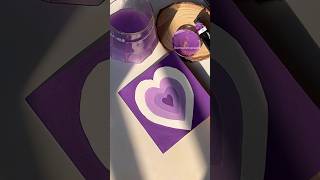 Heart Painting 💜… heartpainting purple cuteart easypainting paintingtutorial [upl. by Aiceled314]