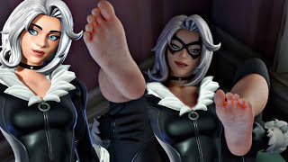 FORTNITE quotBLACK CATquot FEET [upl. by Trumaine]