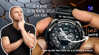 G Shock GA150 time setting g shock watch time adjustment digital watch time settings [upl. by Leoine]