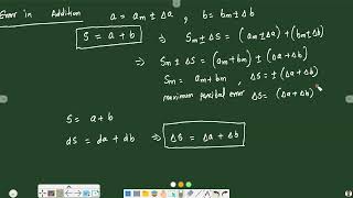 110102 CL 11 Physics Ch Units and Dimensions P 02 Math of Errors Propagation of Errors Analysis [upl. by Nerw]