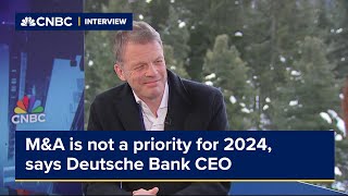 MampA is not a priority for 2024 says Deutsche Bank CEO [upl. by Erfert]