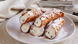 CANNOLI SICILIANO  Receta de la Nonna Nunziata  CUKit [upl. by Gerrie863]