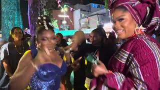 BIMPE OYEBADE AND ENIOLA AJAO DANCE BATTLE AT LISABI MOVIE PREMIERE [upl. by Ymmac]