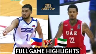 SGA Philippines vs UAE Full Game Highlights  Jones Cup 2024 sgaph [upl. by Aivuy176]