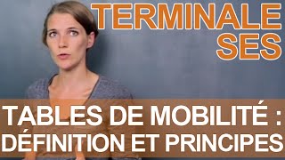 Les tables de mobilité  définition et principes  SES  Terminale  Les Bons Profs [upl. by Hgielar]