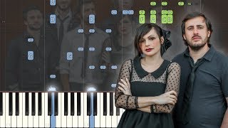 Caravan Palace  April Synthesia Piano Tutorial [upl. by Talbott921]