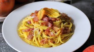 Video ricetta spaghettoni ai fiori di zucca con Bella Lodi [upl. by Konikow]