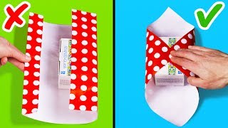 25 EASY GIFT WRAPPING IDEAS AND HACKS [upl. by Laurita]