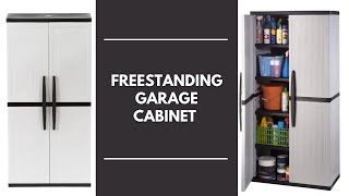 Plastic Freestanding Garage Cabinet in Gray  Unboxing amp Assembly [upl. by Luapnaej]