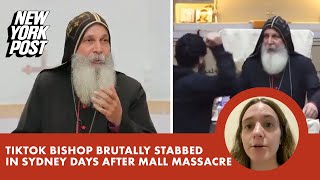 TikTokfamous bishop viciously stabbed during service in Sydney just days after mall massacre [upl. by Ydnak766]