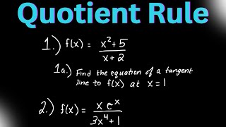 Master the Quotient Rule for Derivatives  Calculus I  Practice Problems [upl. by Symer]